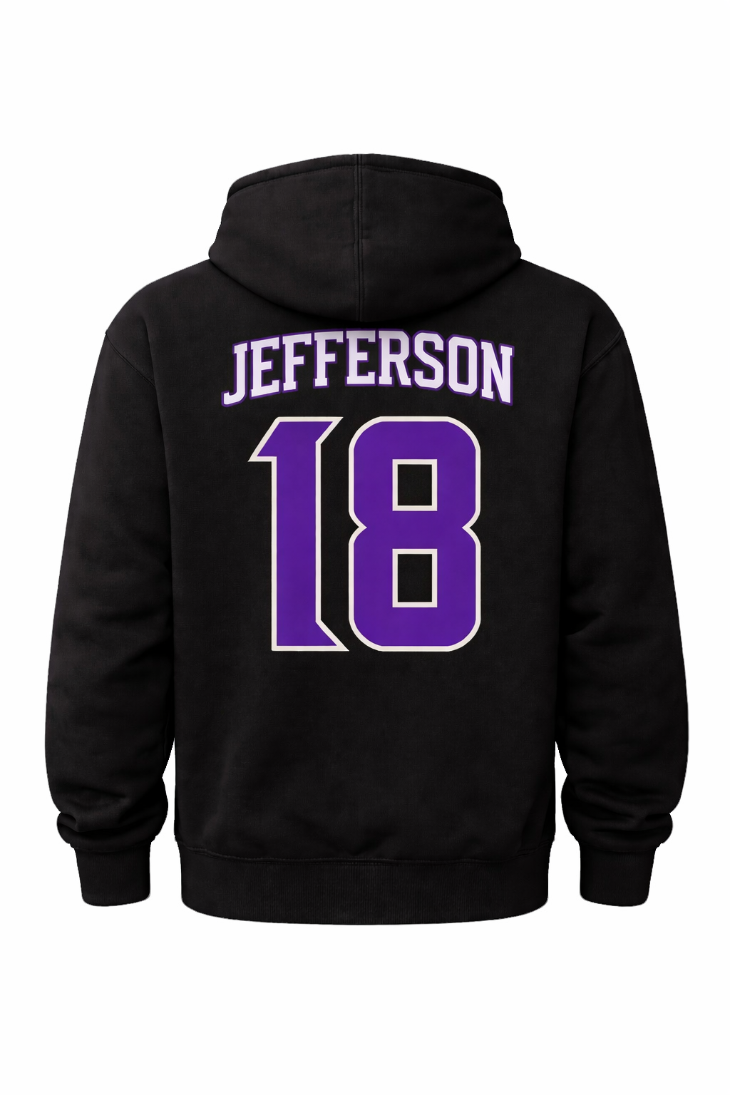 Plain Black Justin Jefferson Hoodie